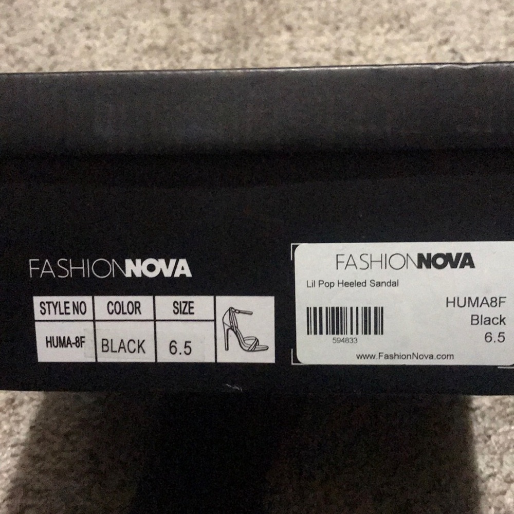 Brand New Fashion Nova Black Heels. - Picture 2 of 2